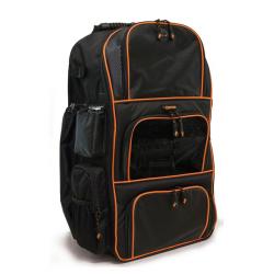 Deluxe Baseball / Softball Gear Bag - Black / Orange