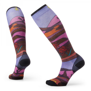Smartwool Ski Zero Cushion Floral Print Over The Calf Womens Socks 2024