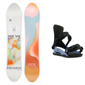 Ride Compact Womens Snowboard / Cl-6 Womens Snowboard Bindings Package 2024