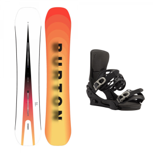 Burton Custom Flying V Snowboard / Cartel X Re:flex Snowboard Bindings Package 2024