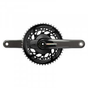 SRAM Force AXS Power Meter Crankset - 175mm 2x 12-Speed 46/33t Direct Mount DUB Spindle Interface Iridescent Gray D2