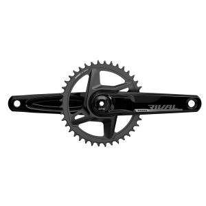 SRAM Rival 1 AXS Wide Crankset - 175mm 12-Speed 40t 8-Bolt Direct Mount DUB Spindle Interface BLK D1