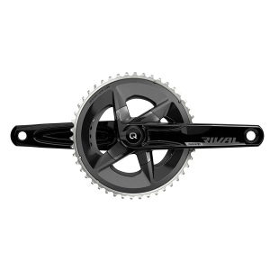 SRAM Rival AXS Crankset Quarq Power Meter - 160mm 12-Speed 48/35t Yaw 107 BCD DUB Spindle Interface BLK D1