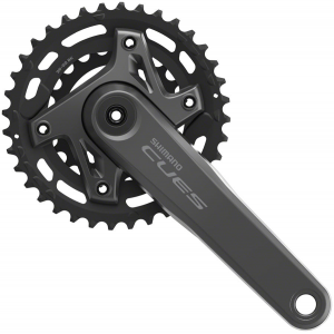 Shimano CUES FC-U6000-2B Crankset - 175mm 9/10/11-Speed 36/22t Asymmetric 96 BCD Hollowtech II CL 3mm Outboard BLK