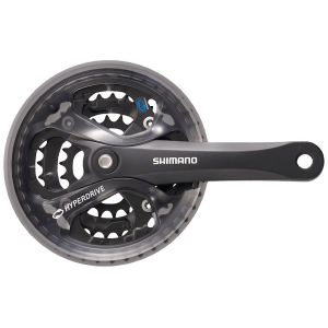 Shimano Acera FC-M361 Crankset - 175mm 7/8-Speed 48/38/28t 104/64 BCD Square Taper JIS Spindle Interface BLK