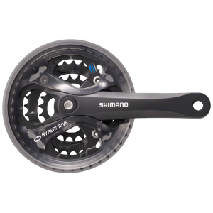 Shimano Acera FC-M361 Crankset - 175mm 7/8-Speed 42/32/22t 104/64 BCD Square Taper JIS Spindle Interface BLK