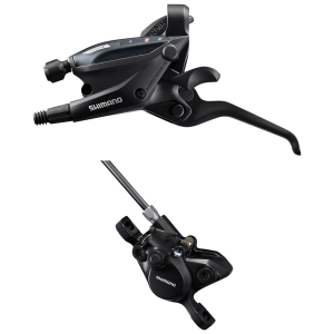 Shimano ST-EF505 EZ Fire Plus Shift/Brake Lever BR-MT200 Disc Brake Caliper - Left/Front 3x Shift 2-Piston BLK