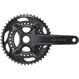 Shimano GRX FC-RX610-2 Crankset - 170mm 12-Speed 46/30t 110/80 BCD Hollowtech II Spindle Interface BLK