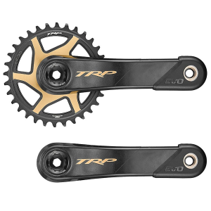 TRP CK-9050 EVO Crankset - 170mm 12-Speed For 68/73mm Frame BB DM CINCH Chainring Interface 30mm Spindle Carbon BLK/Gold