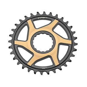 TRP CR-M9050 Boost Direct Mount Chainring - 30t 12-Speed CINCH Mount 3mm Offset 7075-T6 Aluminum Sandblasted BLK/Gold