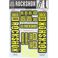 RockShox Fork Decal Kit - 35mm Dual Crown Yellow