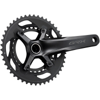 Shimano GRX FC-RX600-10 Crankset - 170mm 10-Speed 46/30t 110/80 BCD Hollowtech II Spindle Interface BLK