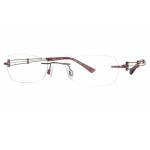 Charmant Line Art Women's Eyeglasses XL2003 XL/2003 Rimless Optical Frame - Red - Lens 51 Bridge 19 Temple 135mm