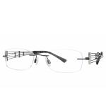 Charmant Line Art Women's Eyeglasses XL2010 XL/2010 Rimless Optical Frame - Black - Lens 51 Bridge 17 Temple 135mm