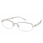 Charmant Line Art Women's Eyeglasses XL2015 XL/2015 Half Rim Optical Frame - White Gold   WG - Lens 52 Bridge 17 Temple 135mm