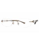 Charmant Line Art Women's Eyeglasses XL2002 XL/2002 Rimless Optical Frame - Brown   BR - Lens 51 Bridge 18 Temple 135mm