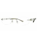 Charmant Line Art Women's Eyeglasses XL2002 XL/2002 Rimless Optical Frame - Green   GN - Lens 51 Bridge 18 Temple 135mm