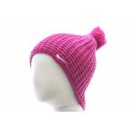 Nike Girl's Pom Pom Knit Beanie Hat - Fireberry - 4/6X
