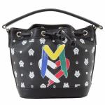 Love Moschino Women's Logo Bucket Satchel Handbag - Black