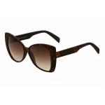 Italia Independent Women's 0904 Cateye Sunglasses - Brown - Lens 55 Bridge 16 Temple 140mm