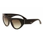 Prada Women's Voice SPR27Q SPR/27Q Fashion Sunglasses - Black/Grey Gradient   1AB 0A7 - Lens 56 Bridge 18 Temple 140mm