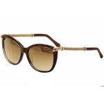 Roberto Cavalli Women's Talitha 978S 978/S Fashion Sunglasses - Brown & Gold Glitter/Brown Gold Gradient   50G - Medium Fit
