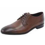 Hugo Boss Men's Square Lace Up Leather Oxfords Shoes - Brown - 12 D(M) US