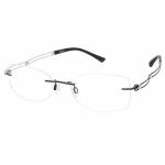 Charmant Line Art Women's Eyeglasses XL2051 XL/2051 Rimless Optical Frame - Black - Lens 52 Bridge 17 Temple 135mm
