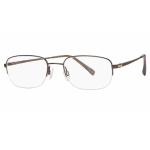 Charmant Men's Eyeglasses TI8166 TI/8166 Half Rim Optical Frames - Brown   BR - Lens 53 Bridge 20 Temple 140