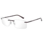 Porsche Design Men's Eyeglasses P'8238 P8238 S1 Rimless Optical Frame - Brown - Lens 57 Bridge 17 Temple 140mm
