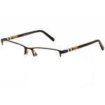 Burberry Men's Eyeglasses BE1282 BE/1282 Half Rim Optical Frame - Black - Medium Fit