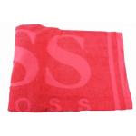 Hugo Boss Embossed Terrycloth Cotton Beach Towel - Red - 33.8 H x 66.1 L Inch