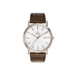 Bulova Watch 98H51 Men s White Dial Brown Genuine Leather Band