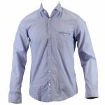 Hugo Boss Men's Renato Slim Fit Blue Stripe Kent Collar Shirt - Blue - Small