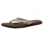 Sanuk Women's Yoga Chakra Fashion Flip Flops Sandals Shoes - Beige - 10 B(M) US