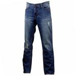 Calvin Klein Men's Cotton Five Pocket Slim Straight Destructed Jeans - Blue - 33W x 30L