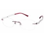 Charmant Line Art Women's Eyeglasses XL2051 XL/2051 Rimless Optical Frame - Red - Lens 52 Bridge 17 Temple 135mm