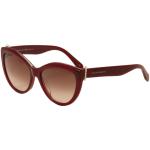 Alexander McQueen Women's AM 0003S 0003/S Fashion Cat Eye Sunglasses - Red - Lens 56 Bridge 18 Temple 140mm