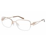 Charmant Women's Eyeglasses TI12133 TI/12133 Titanium Half Rim Optical Frame - Gold - Lens 52 Bridge 17 Temple 135mm