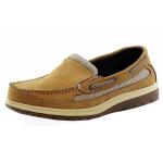 Island Surf Men's Helm Lite Slip On Boat Shoes - Parchment - 8.5