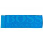 Hugo Boss Embossed Terrycloth Cotton Beach Towel - Turquoise/Aqua - 33.8 H x 66.1 L Inch