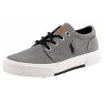 Polo Ralph Lauren Boy's Faxon II Canvas Fashion Sneaker Shoes - Grey - 4   Big Kid
