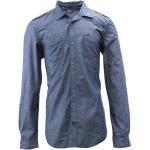 Buffalo By David Bitton Men's Saeed Cotton Long Sleeve Button Front Shirt - Blue - Small