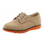 Easy Strider Boy's Suede Buck Fashion Oxford School Uniform Shoes - Beige - 1   Little Kid