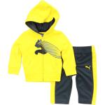 Puma Infant Boy's Cat Logo Full Zip Front Hoodie Sweatshirt & Pant Set - Yellow - 3 6 Months Infant