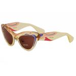 Miu Miu Women's SMU07P SMU/07P Fashion Cat Eye Sunglasses - Yellow - Lens 49 Bridge 22 Temple 145m