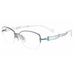 Charmant Line Art Eyeglasses XL2076 XL/2076 Titanium Half Rim Optical Frame - Green - Lens 51 Bridge 17 Temple 135mm