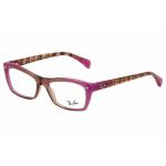 Ray Ban Women's Eyeglasses RX5255 RX/5255 RayBan Full Rim Optical Frame - Pink - Lens 51 Bridge 16 Temple 135mm