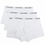 Calvin Klein Men's 3 Pc Classic Fit Stretch Low Rise Trunks Underwear - White - Small