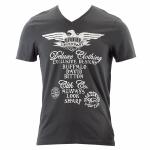 Buffalo By David Bitton Men's Nadance V Neck Short Sleeve T Shirt - Grey - Small